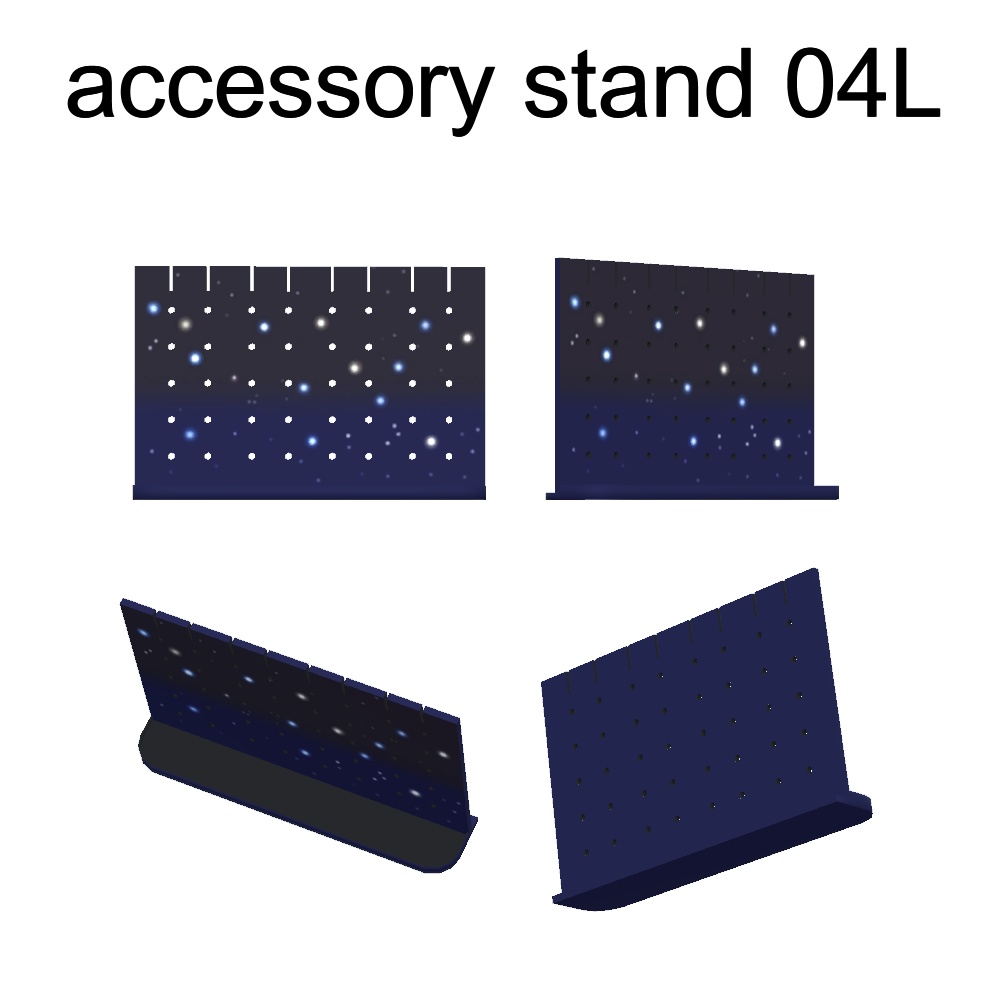 【3Dモデル】アクセサリースタンド(イヤリング、ヘアピン付き)