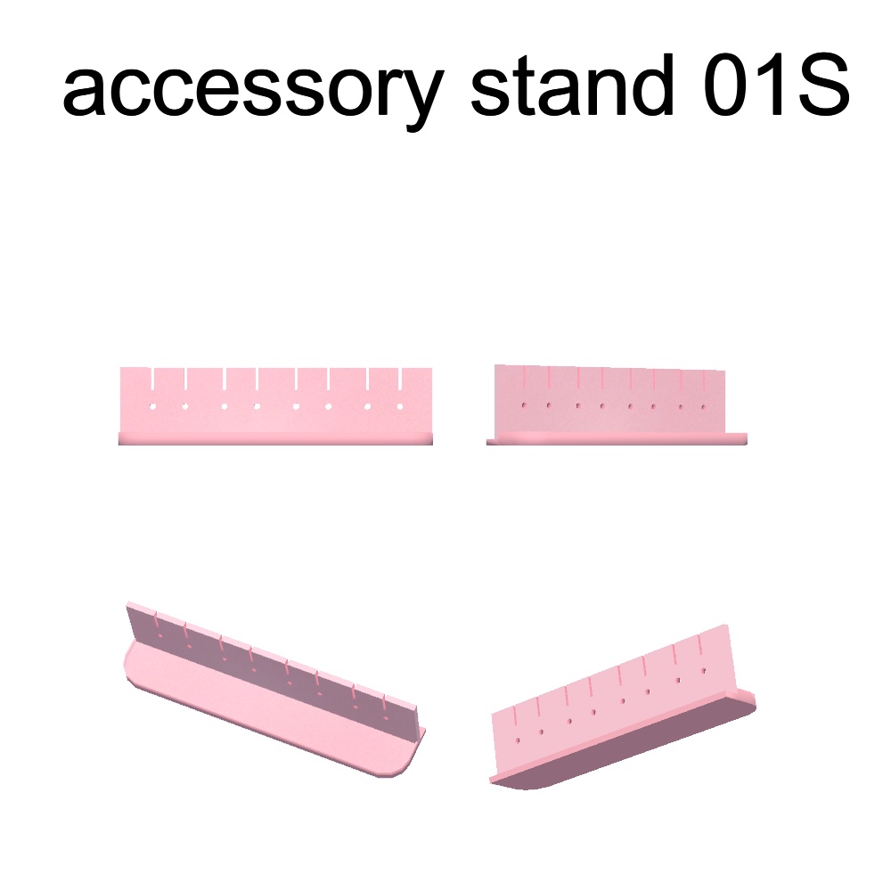 【3Dモデル】アクセサリースタンド(イヤリング、ヘアピン付き)