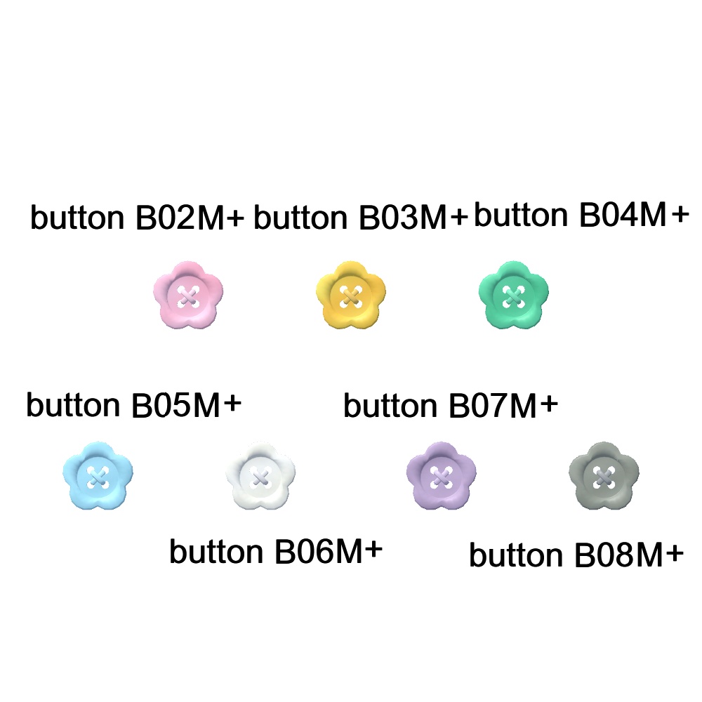 【3Dモデル】お洋服につける留め具ボタンセット