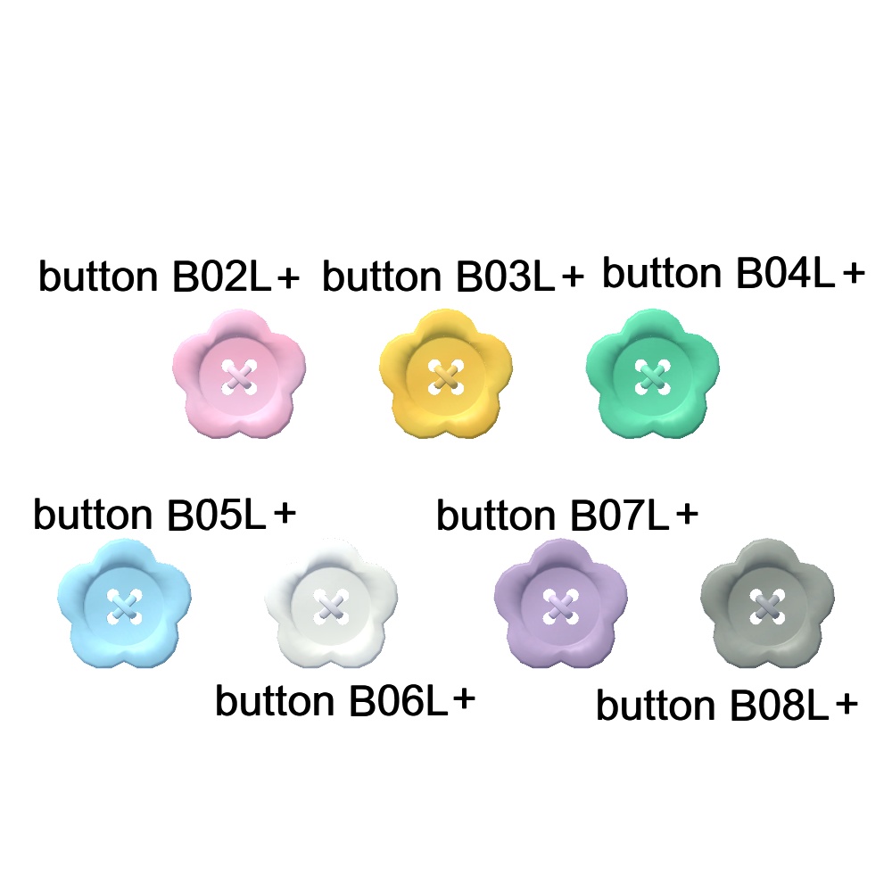 【3Dモデル】お洋服につける留め具ボタンセット