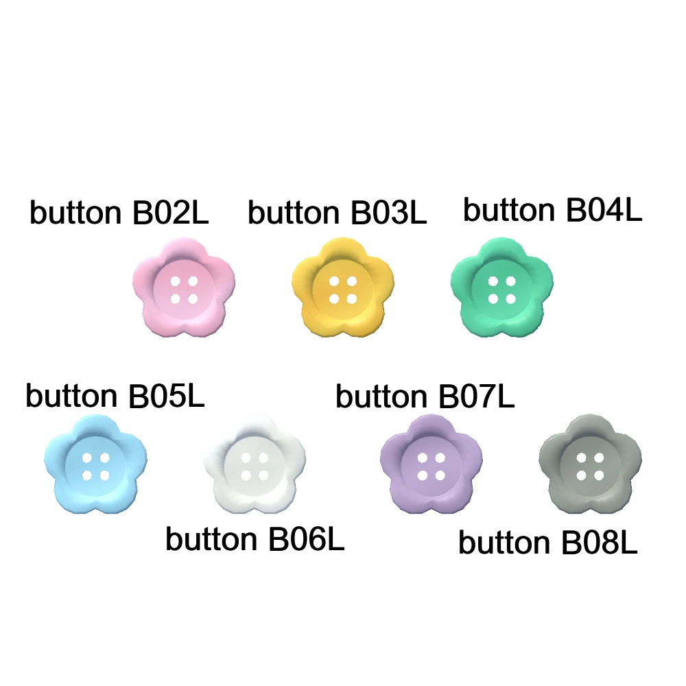 【3Dモデル】お洋服につける留め具ボタンセット