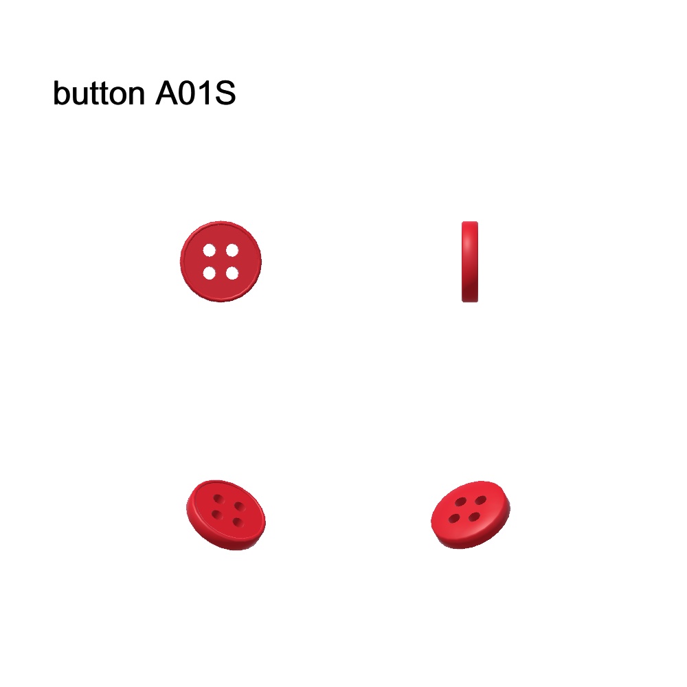 【3Dモデル】お洋服につける留め具ボタンセット