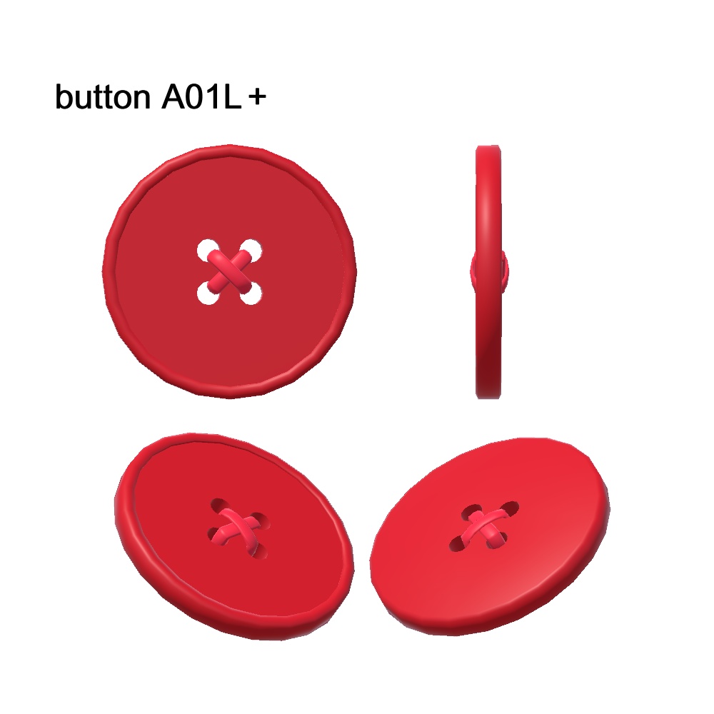 【3Dモデル】お洋服につける留め具ボタンセット