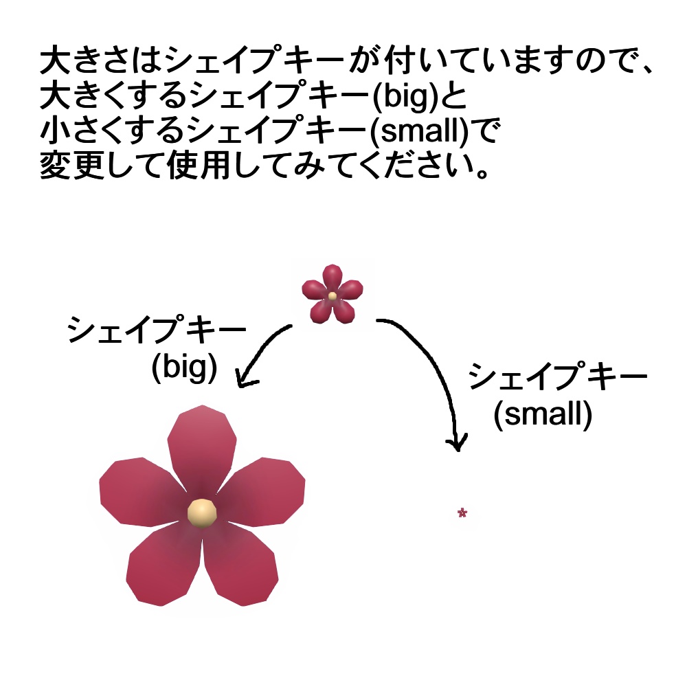 【3Dモデル】花飾りセット01