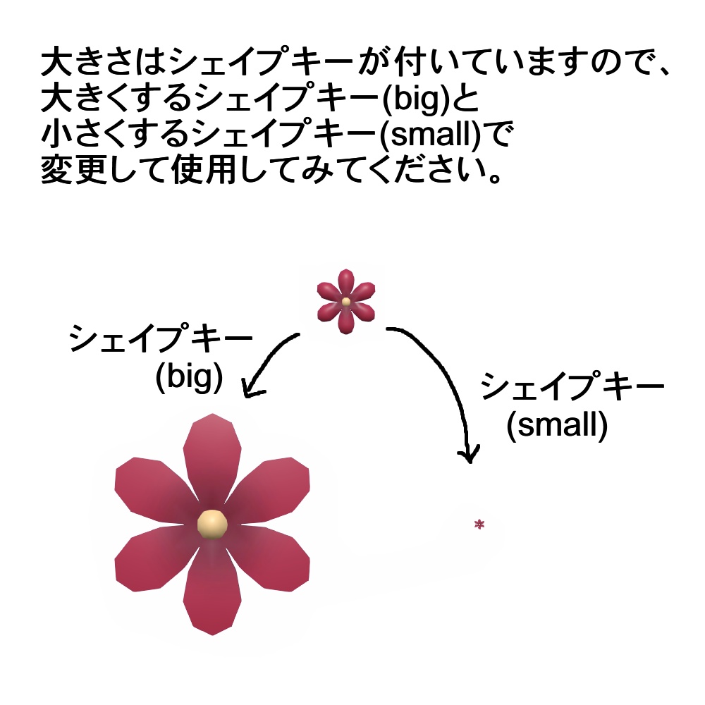 【3Dモデル】花飾りセット02