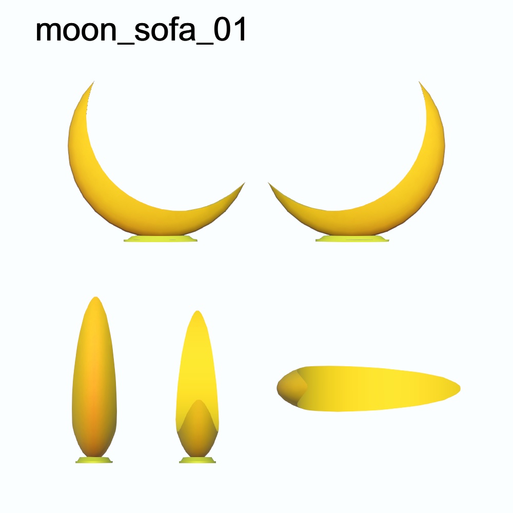 【3Dモデル】月とフルーツのソファ