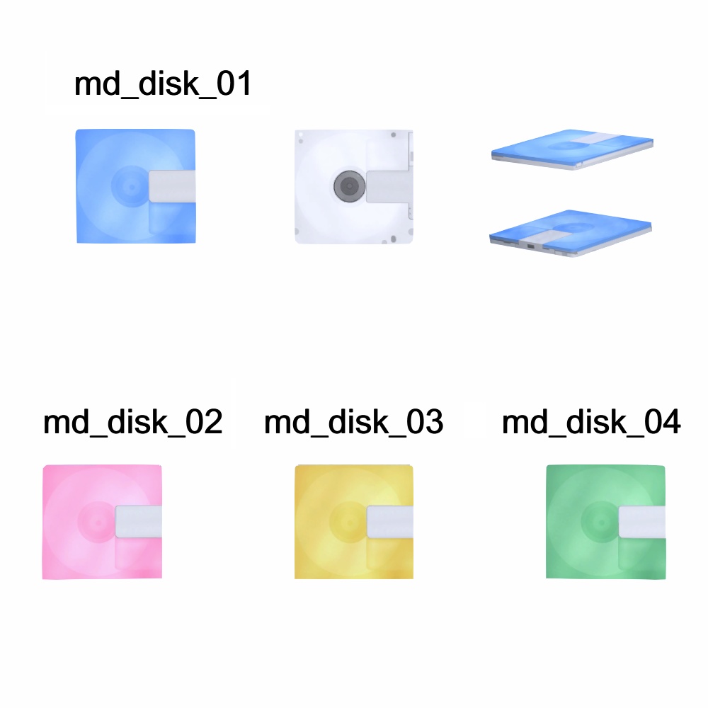 【3Dモデル】MDとプレーヤー、ヘッドホンセット