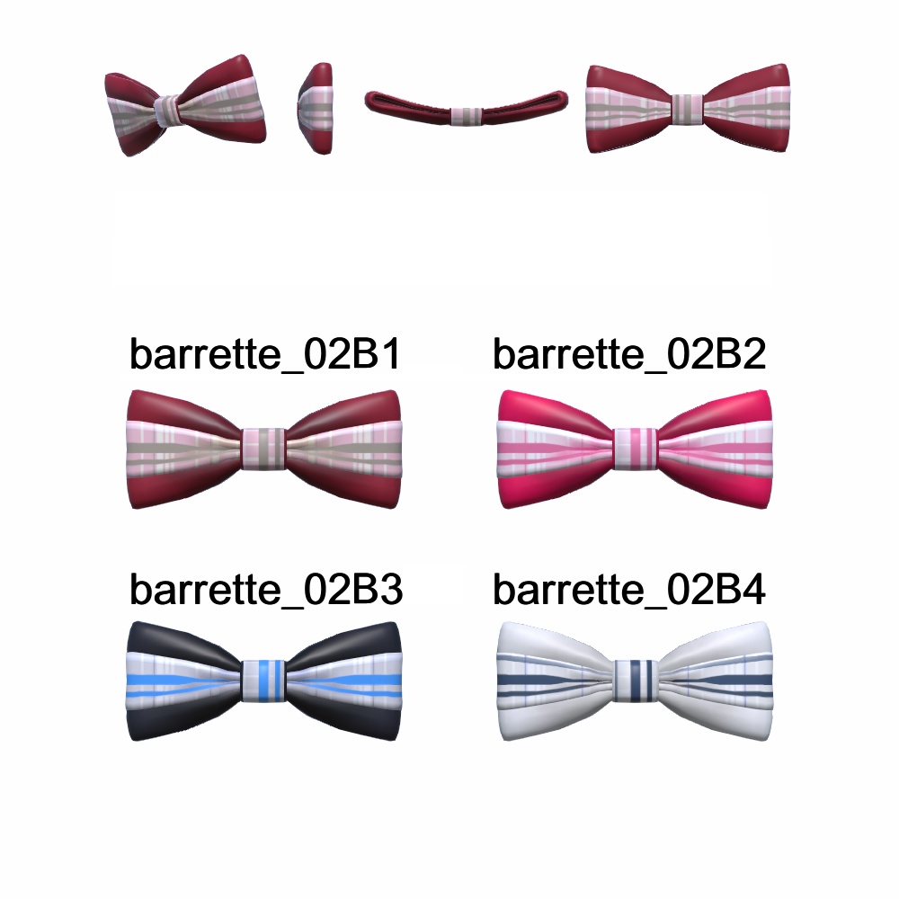 【3Dモデル】バレッタセット02