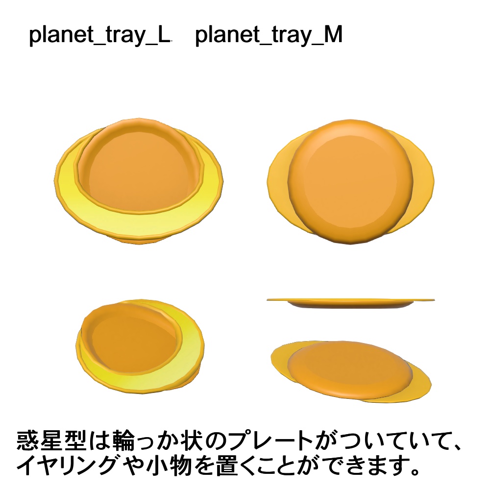 【3Dモデル】惑星と太陽のトレイ