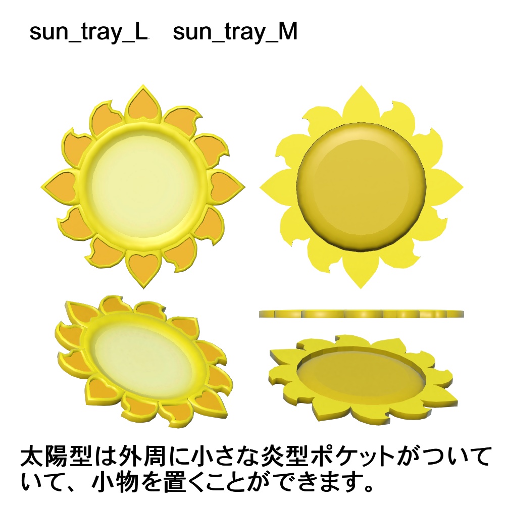 【3Dモデル】惑星と太陽のトレイ