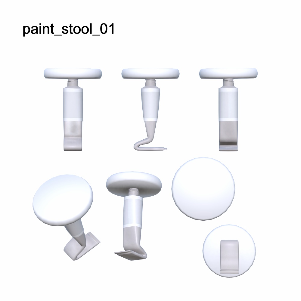 【3Dモデル】絵の具のスツール