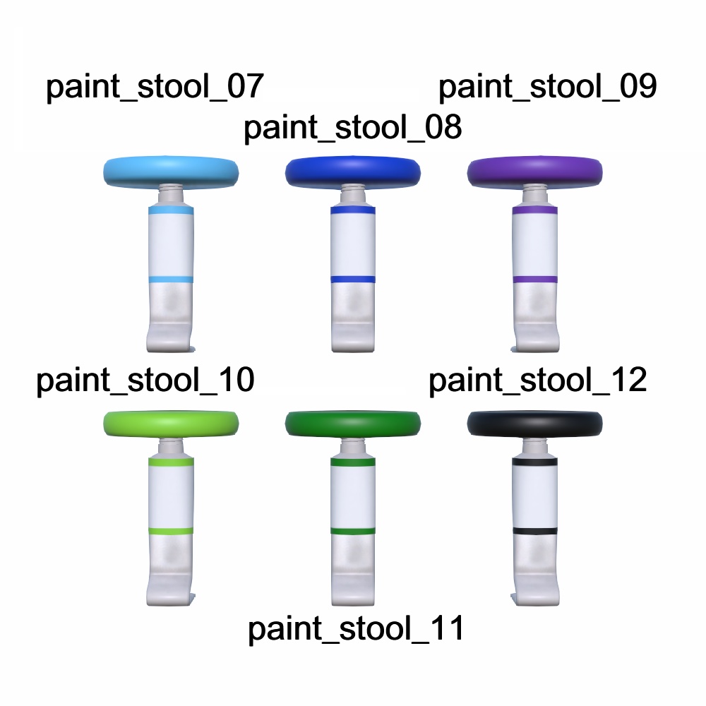 【3Dモデル】絵の具のスツール