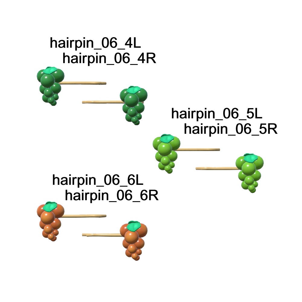 【3Dモデル】イヤリング、ヘアピンセット06