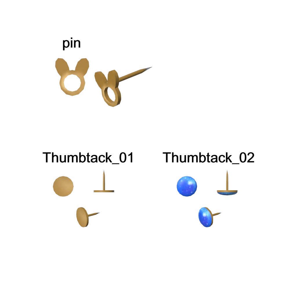 【3Dモデル】コルクボードセット