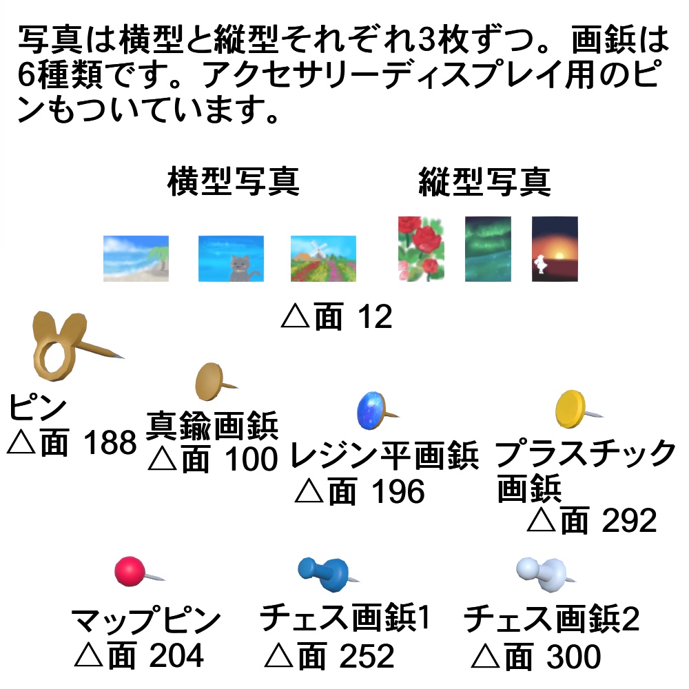 【3Dモデル】コルクボードセット
