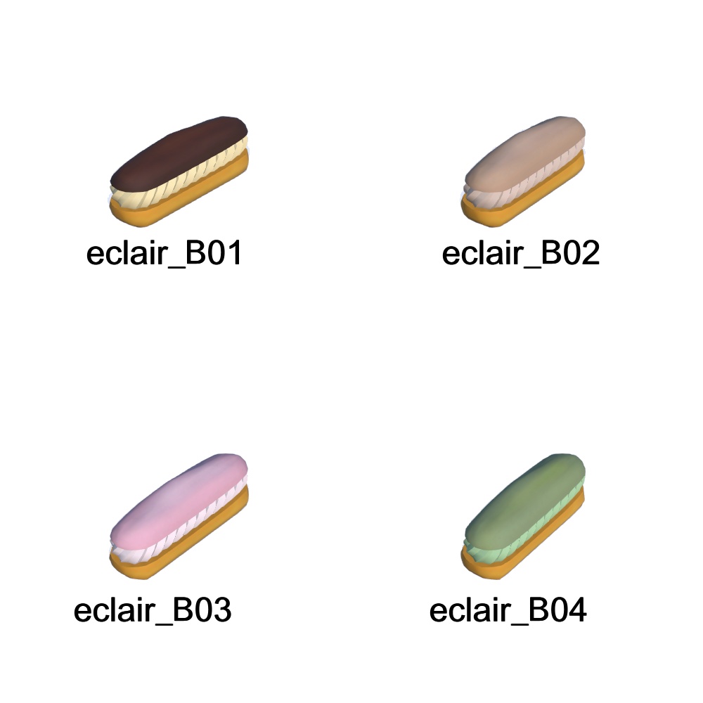 【3Dモデル】3時のおやつデザートセット