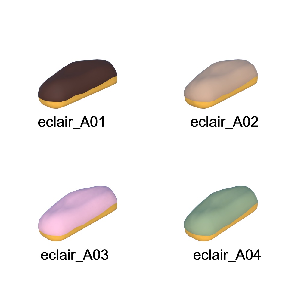 【3Dモデル】3時のおやつデザートセット