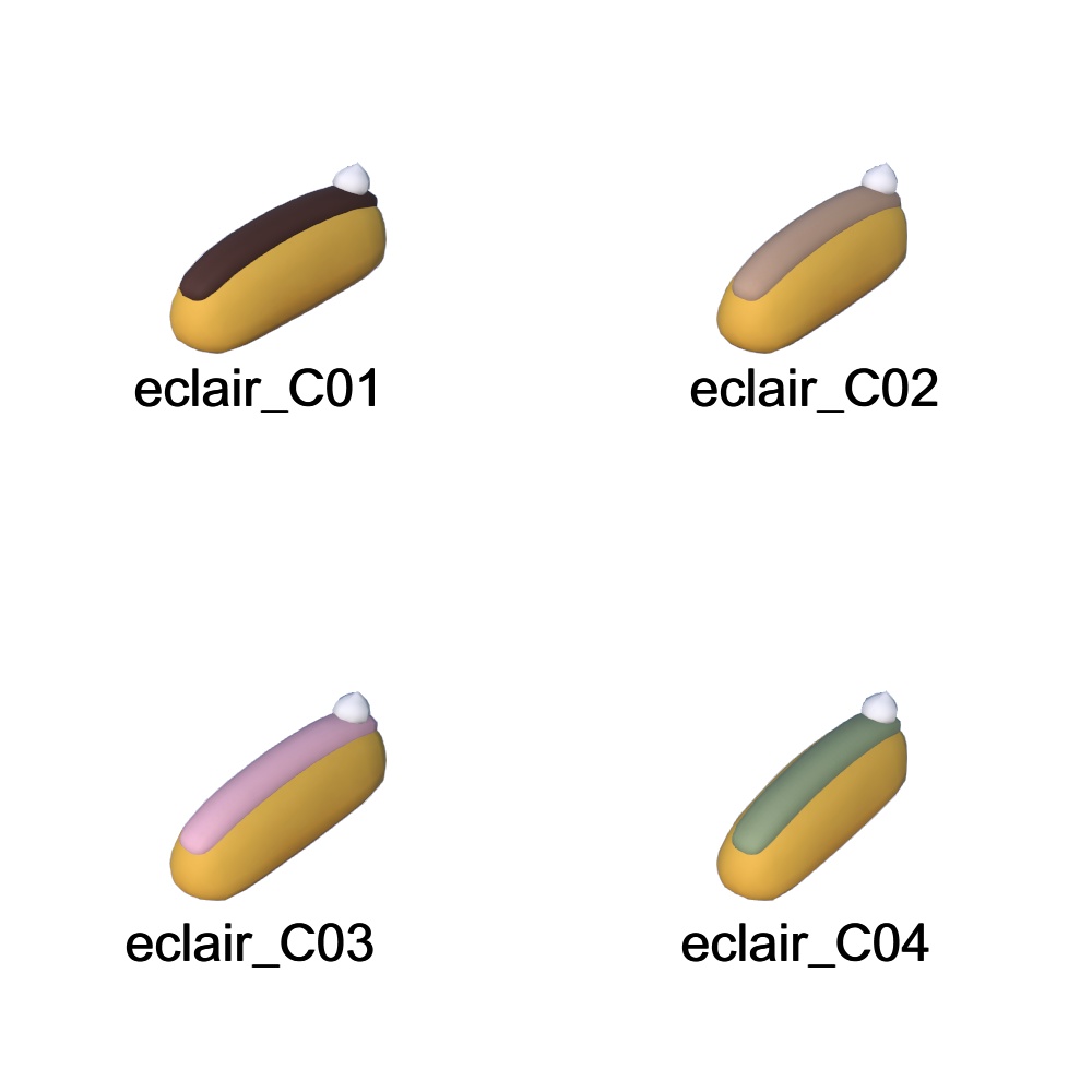 【3Dモデル】3時のおやつデザートセット