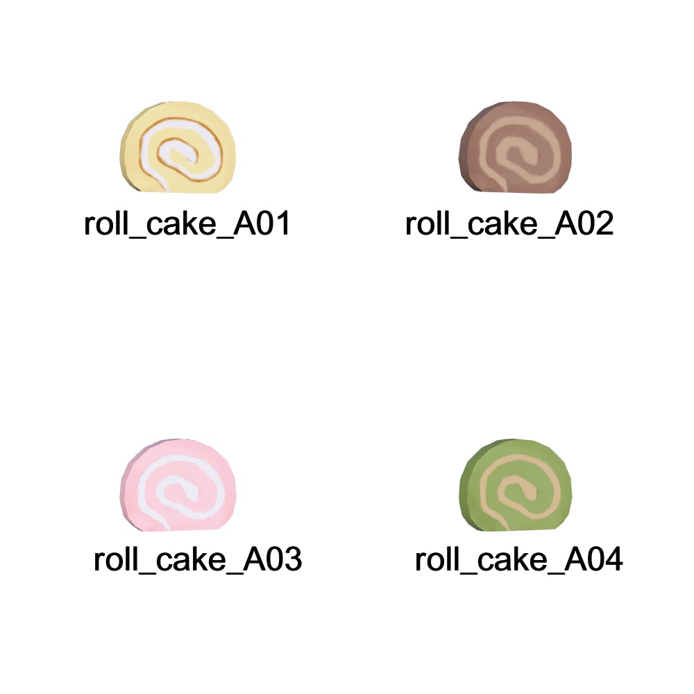 【3Dモデル】3時のおやつデザートセット