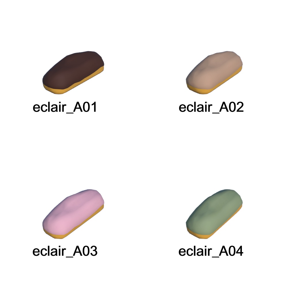 【3Dモデル】3時のおやつデザートセット