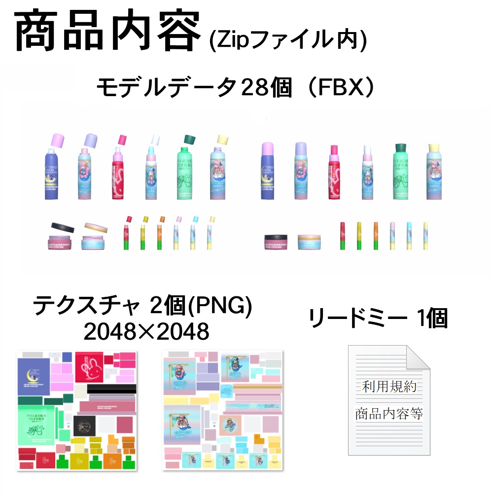 【3Dモデル】保湿美容品セット