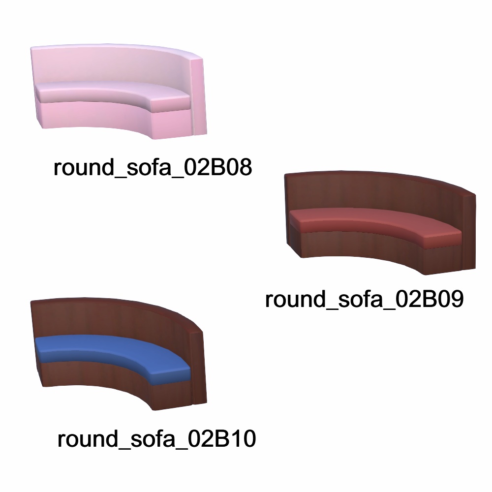 【3Dモデル】ラウンドソファ02