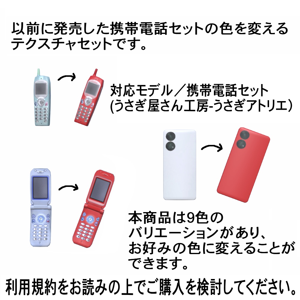 【3Dテクスチャ】携帯電話のテクスチャセット01