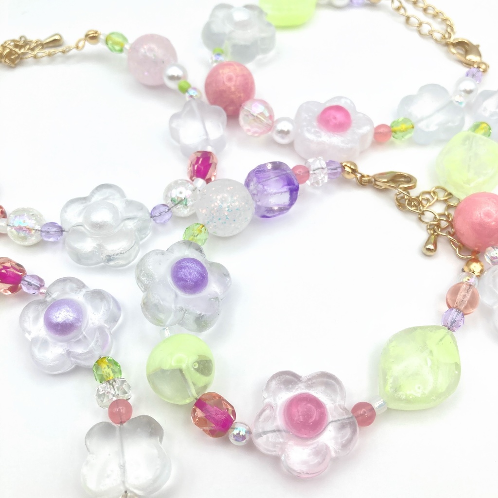 FLOWERデコ　ブレスレット