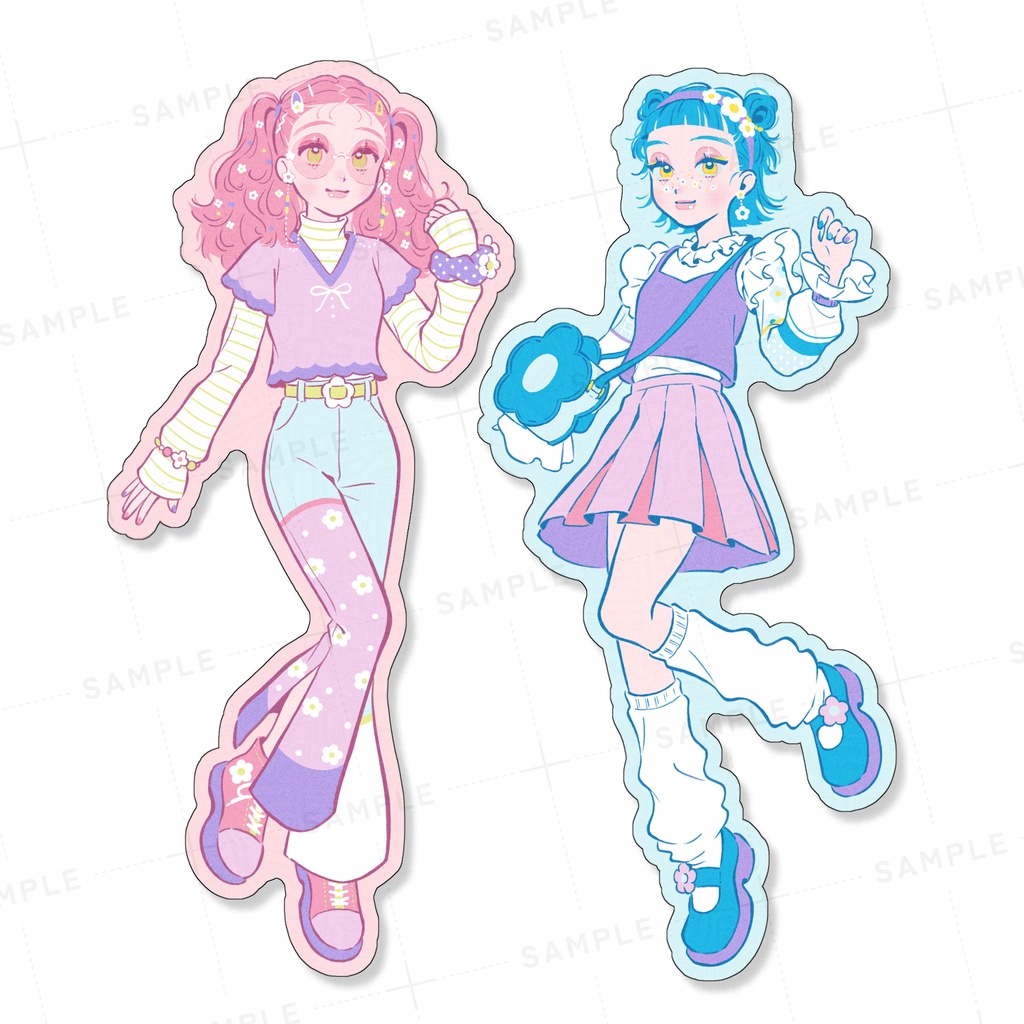 FLOWERデコ　ラビ＆ルラ　シール