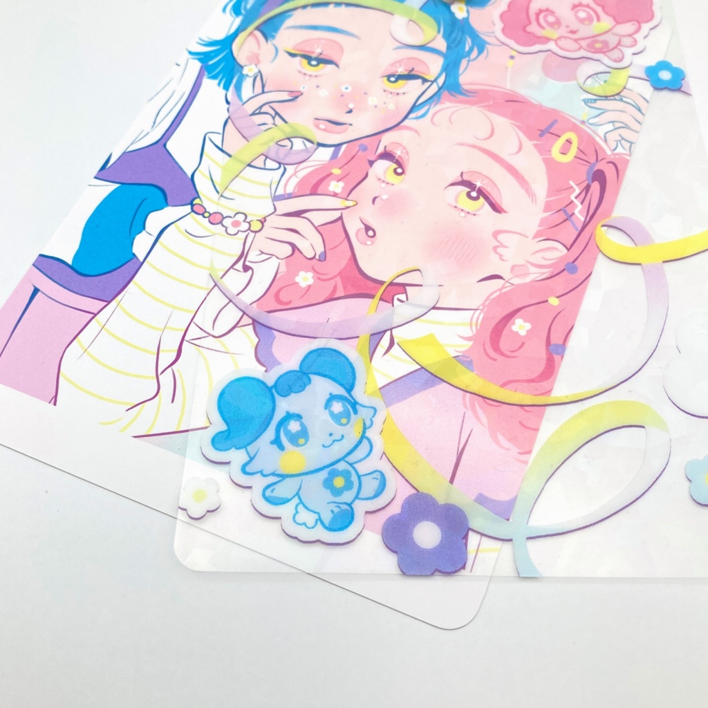 FLOWERデコ イラストカード