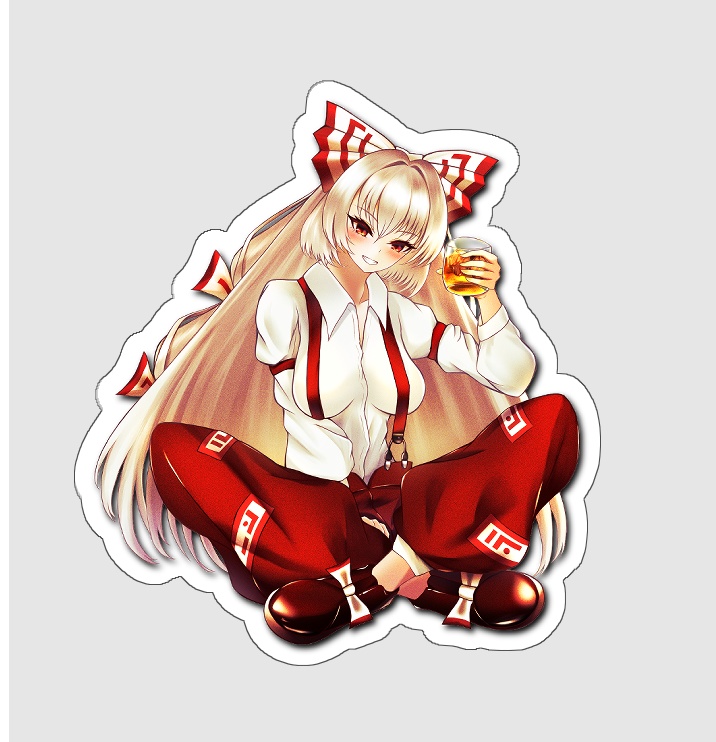 【藤原妹紅】おすわり乾杯アクリルスタンド