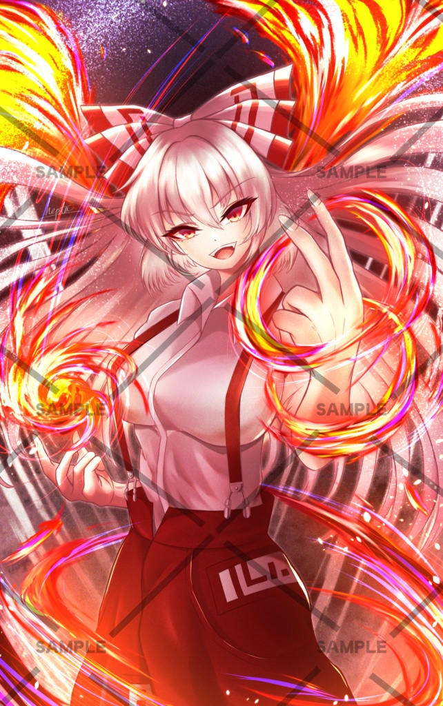 【藤原妹紅】『フェニックス再誕』A2タペストリー