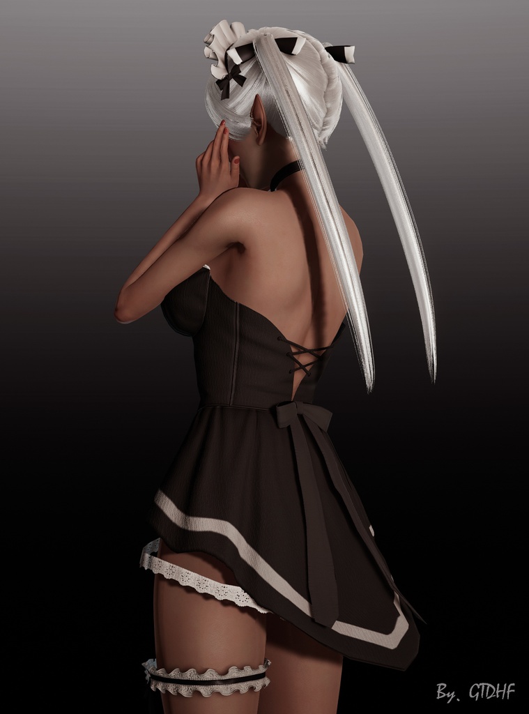 No. 7 “黑精灵女仆” Honey Select 2 HS2 キャラクターカード Character Cards Graphics Preset