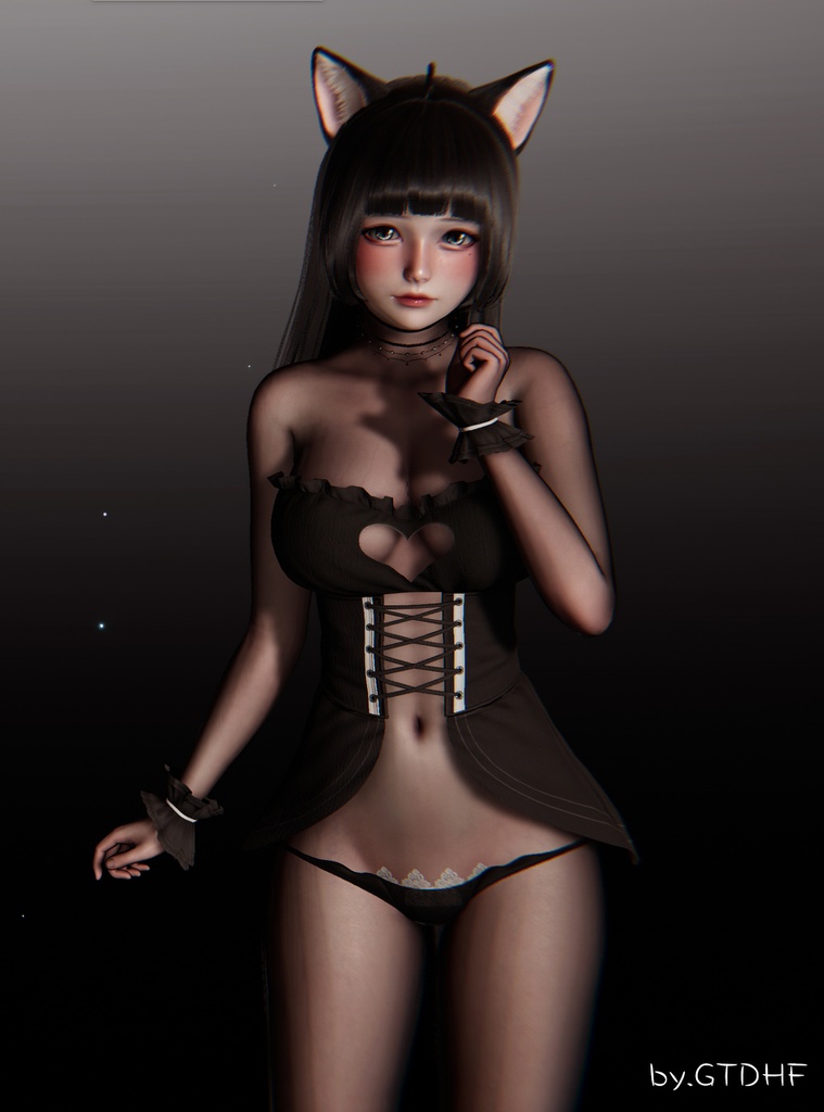 No. 17 “小黑猫” Honey Select 2 HS2 キャラクターカード Character Cards Graphics Preset