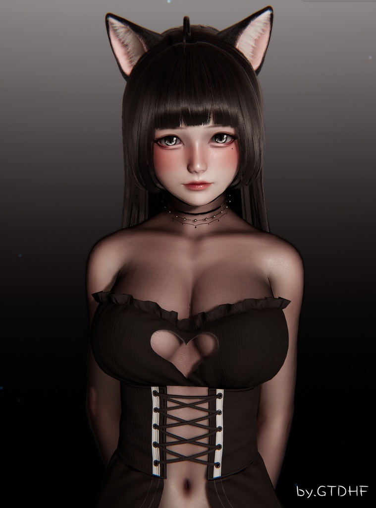 No. 17 “小黑猫” Honey Select 2 HS2 キャラクターカード Character Cards Graphics Preset