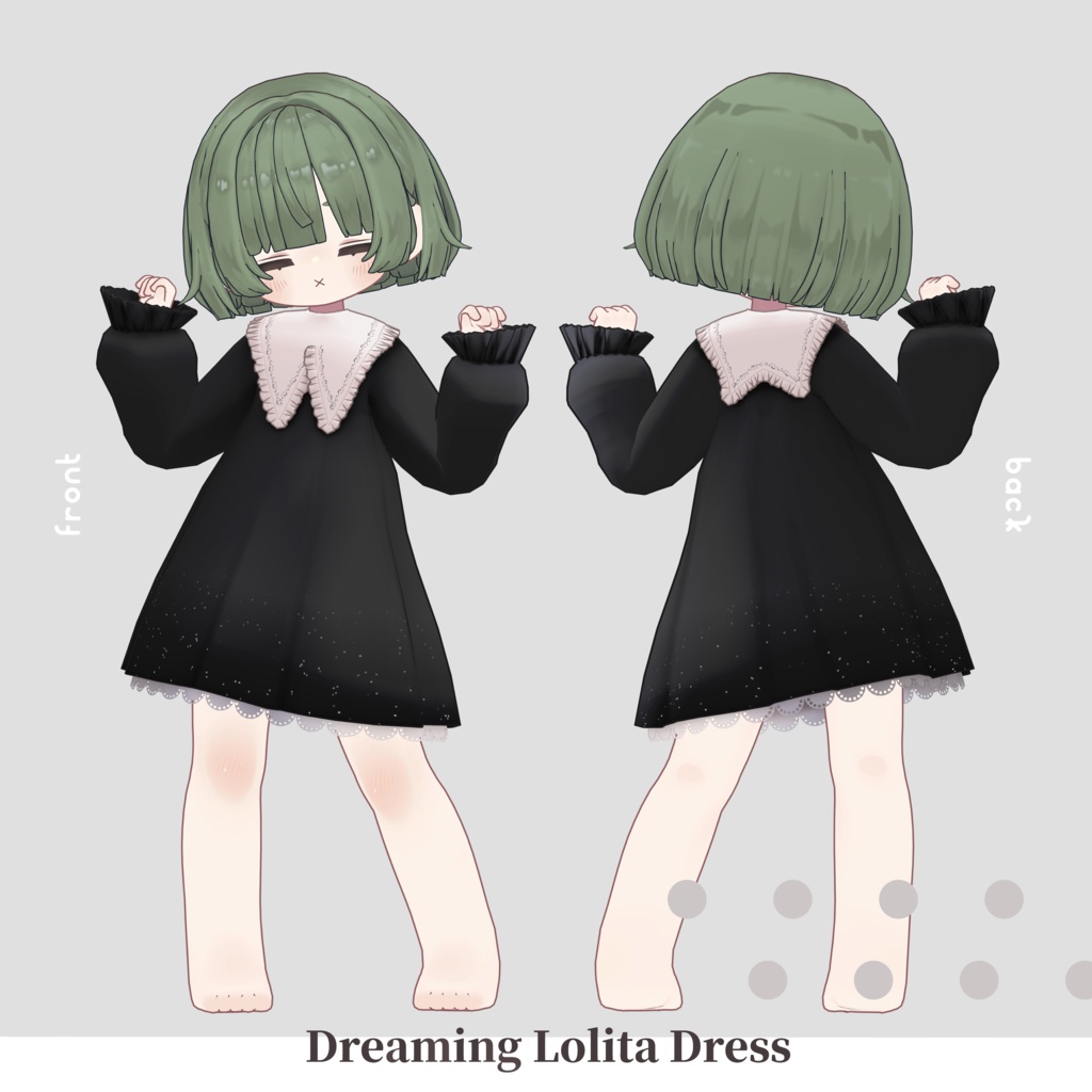 【キプフェル対応】Dreaming Lolita Dress【VRC想定】