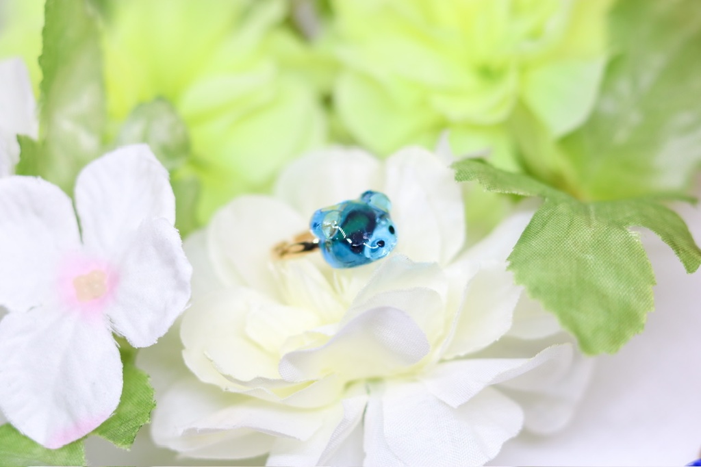 推し色ベアー指輪