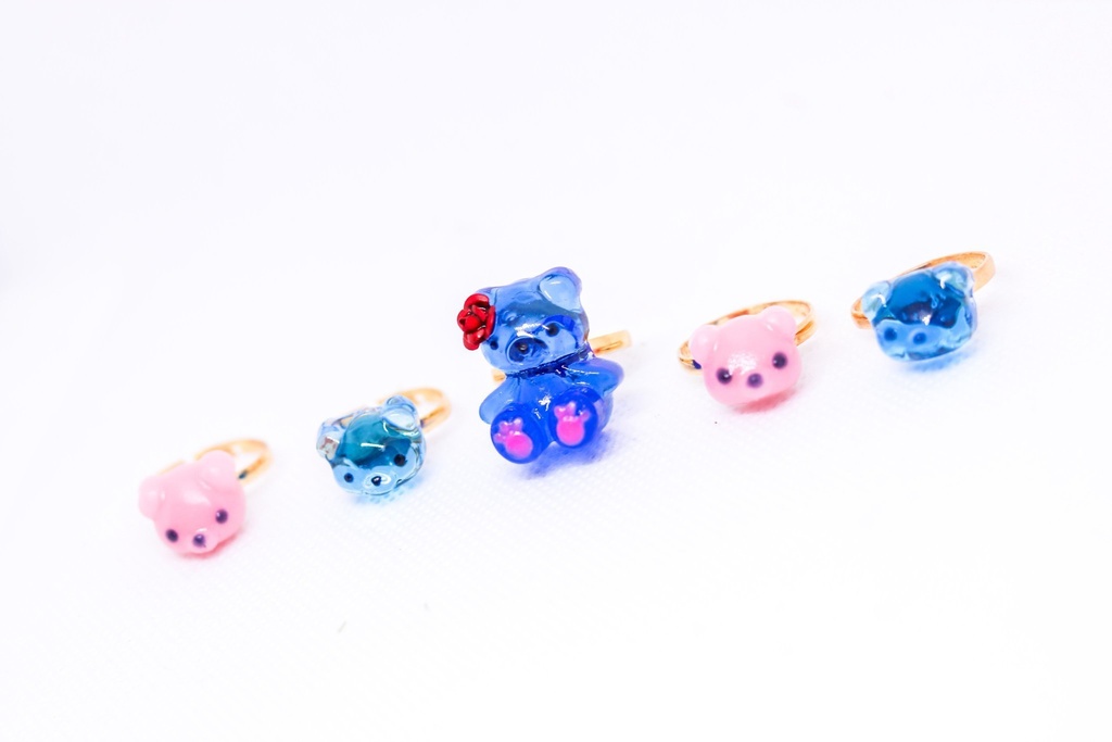 推し色ベアー指輪