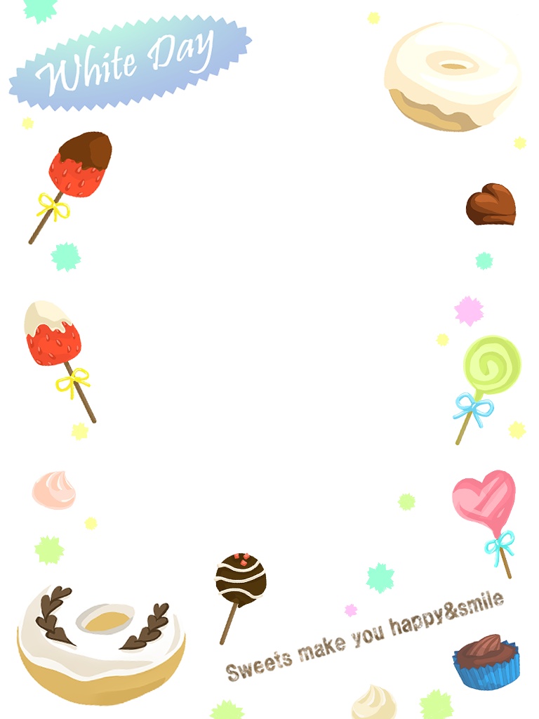 SNS向けホワイトデー用デコ枠