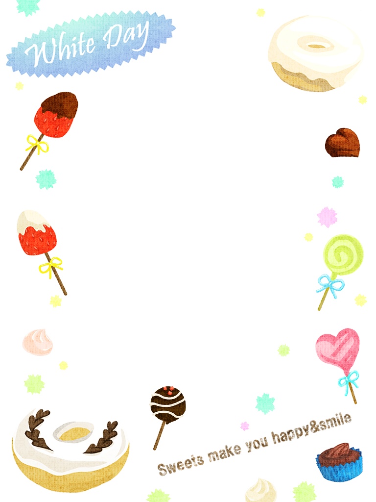 SNS向けホワイトデー用デコ枠