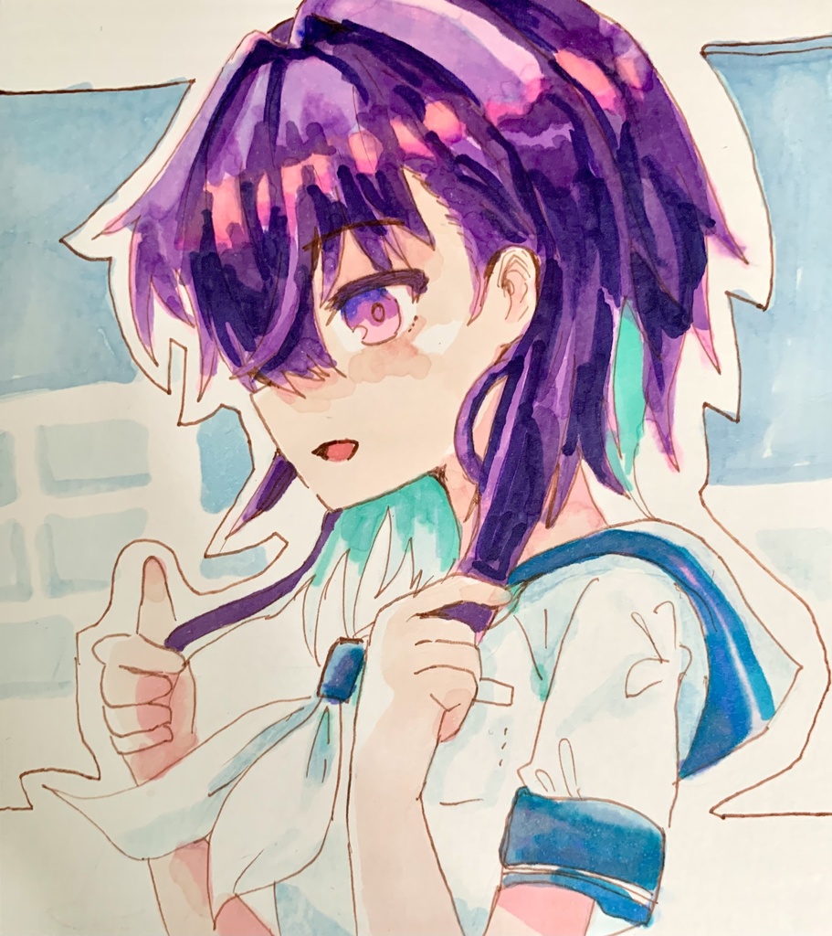 那由他ミニ色紙原画004