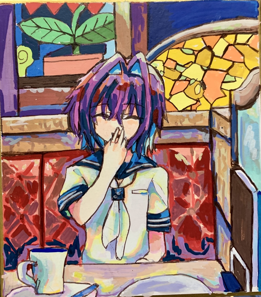 那由他ミニ色紙原画035