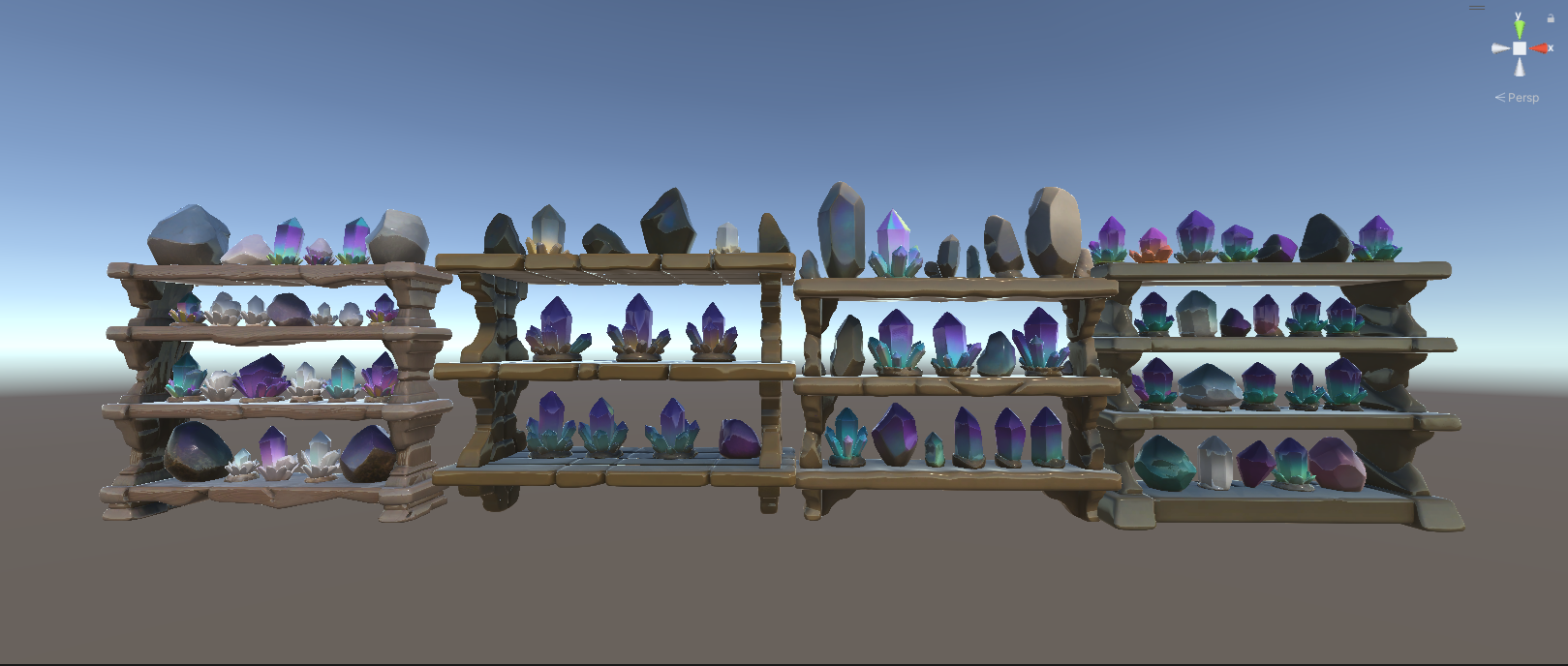 鉱石の棚　４つセット