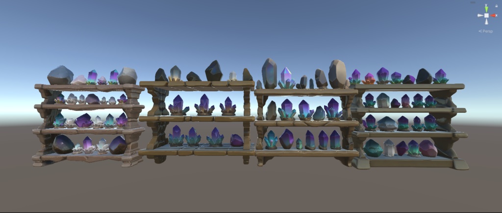 鉱石の棚　４つセット