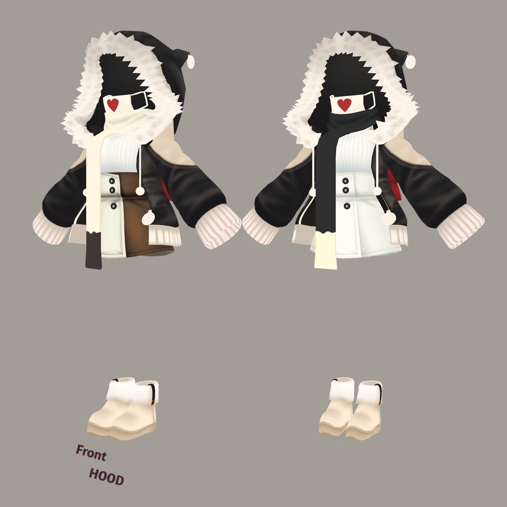 「京狐」専用【3D衣装モデル】きなこ