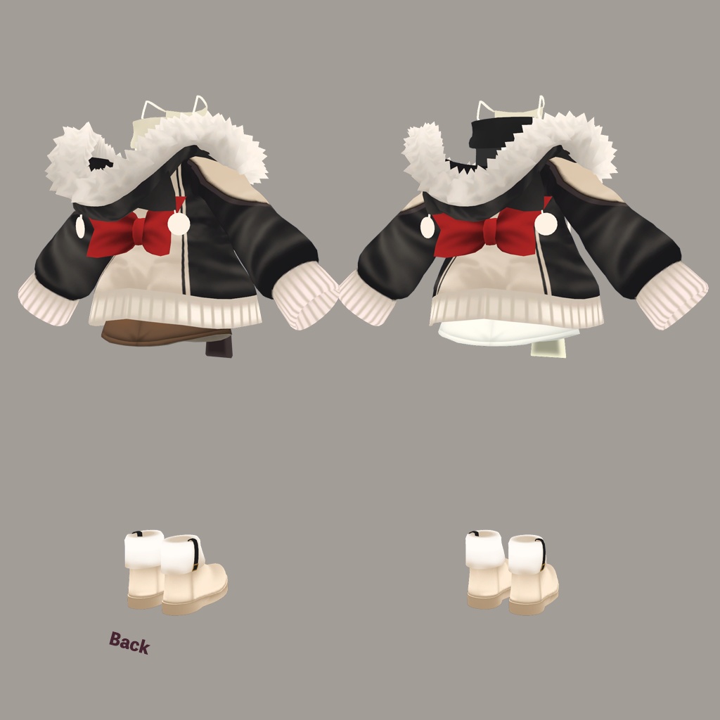 「京狐」専用【3D衣装モデル】きなこ