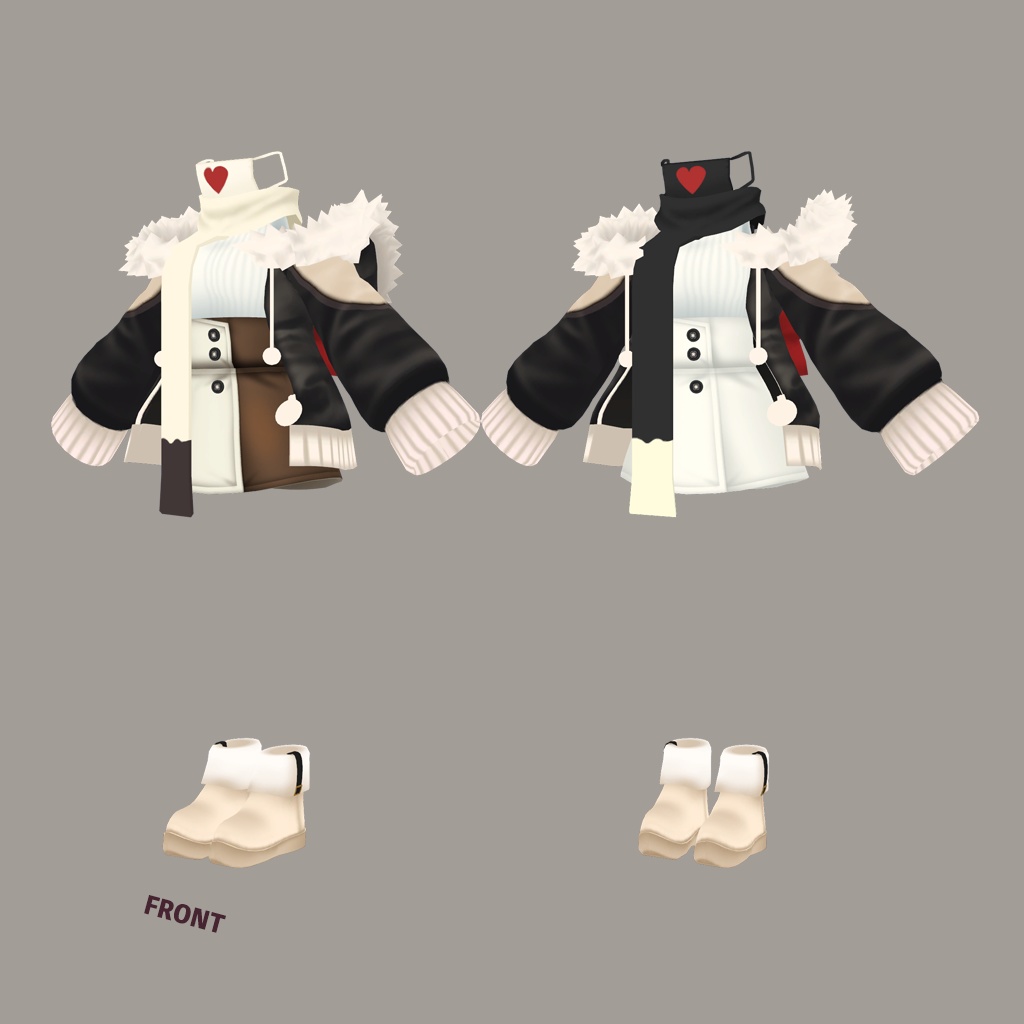「京狐」専用【3D衣装モデル】きなこ