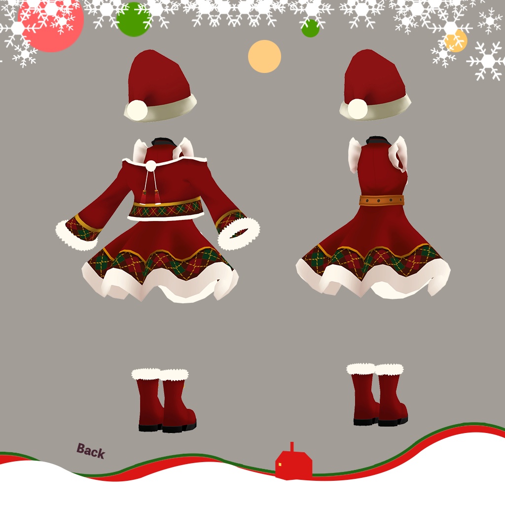 「京狐」専用【3D衣装モデル】Christmas