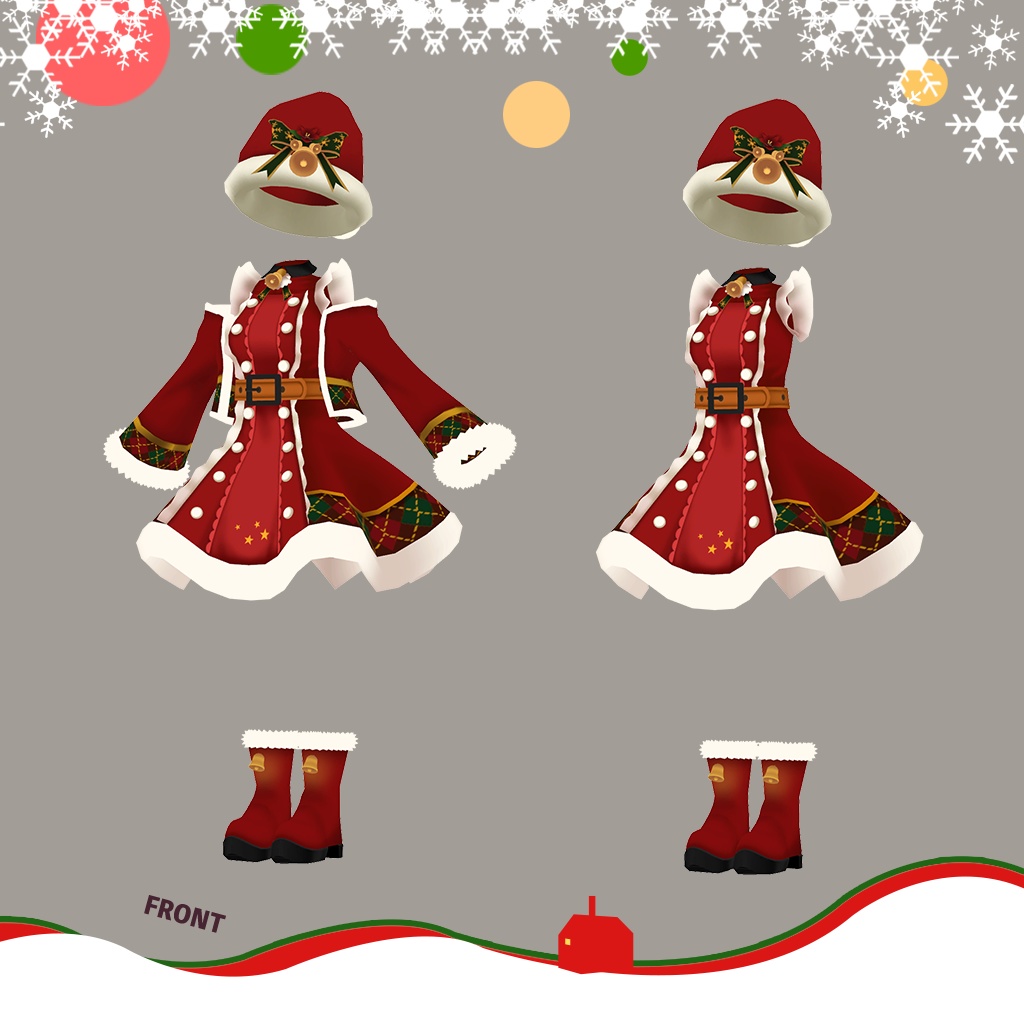 「京狐」専用【3D衣装モデル】Christmas