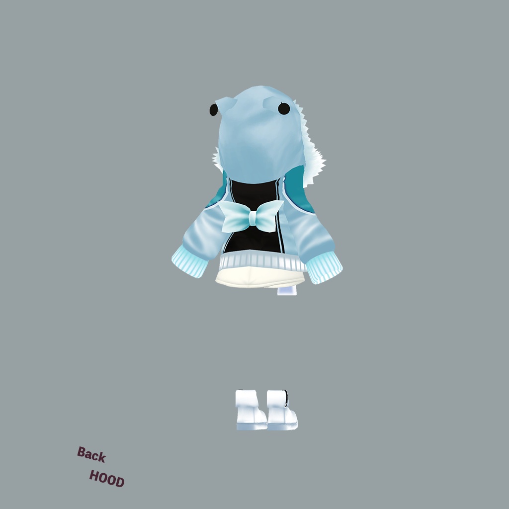 「薄荷」専用【3D衣装モデル】白きなこ